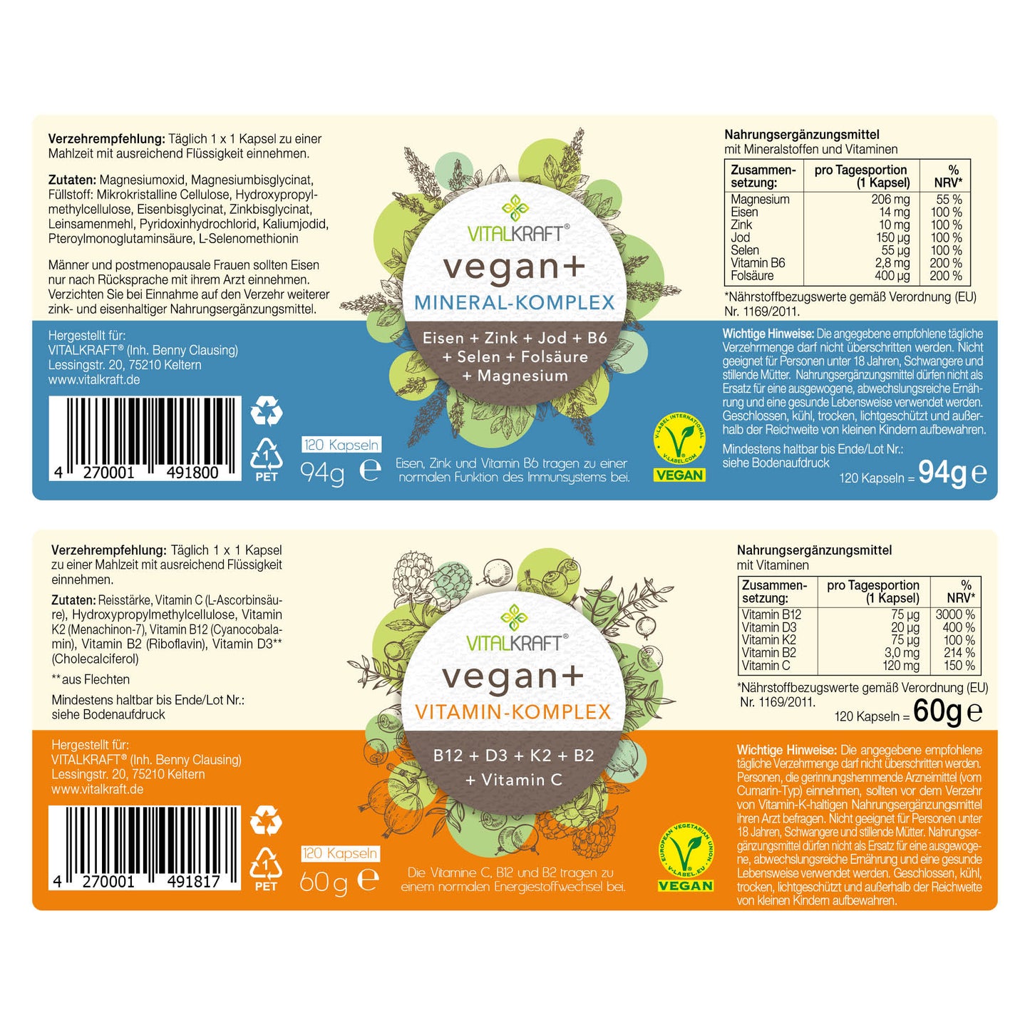 
                  
                    vegan+ Set (Vitamin + Mineral-Komplex)
                  
                