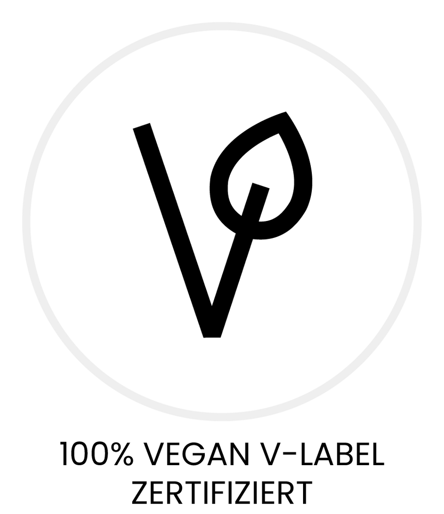 100% Vegan V-Label Zertifiziert